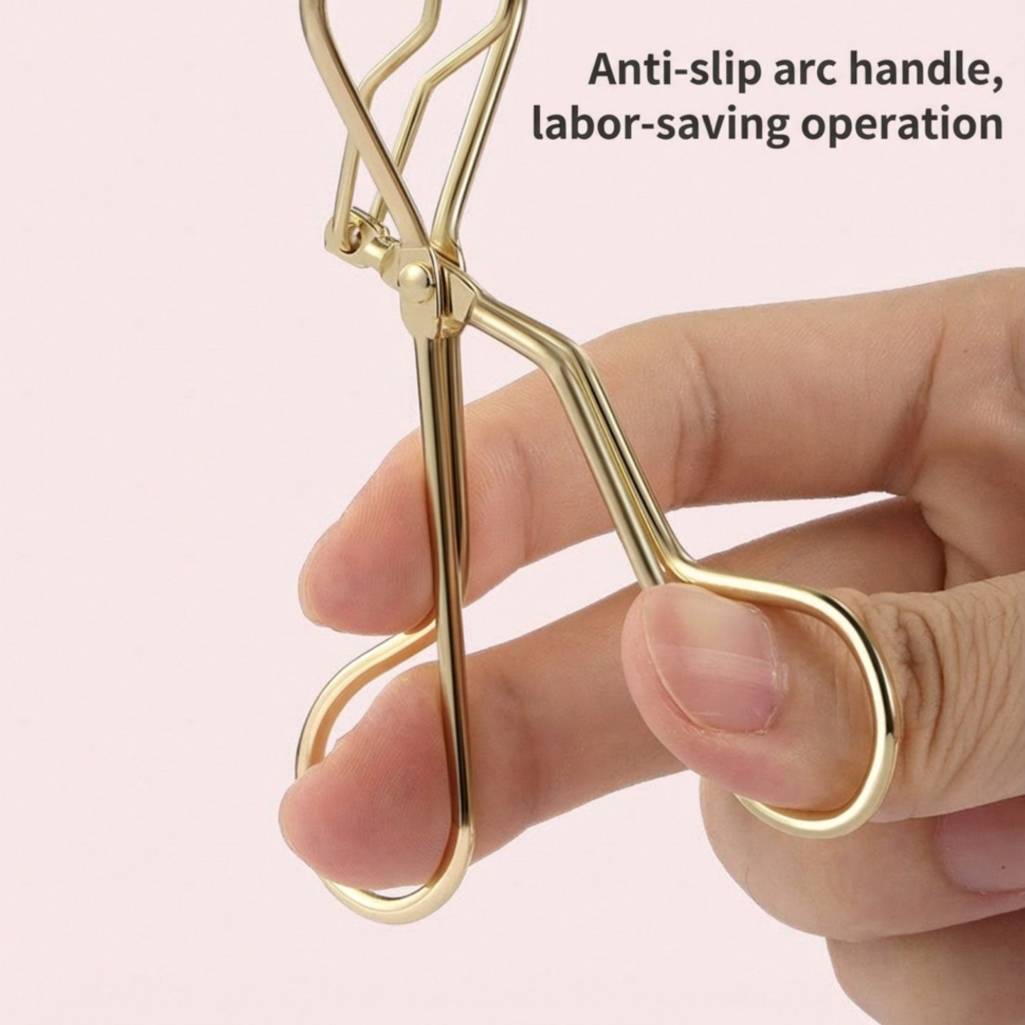 Classic Metal Eyelash Curler 2 Piece Set with Curved Lash Frame for Smooth Natural Lift