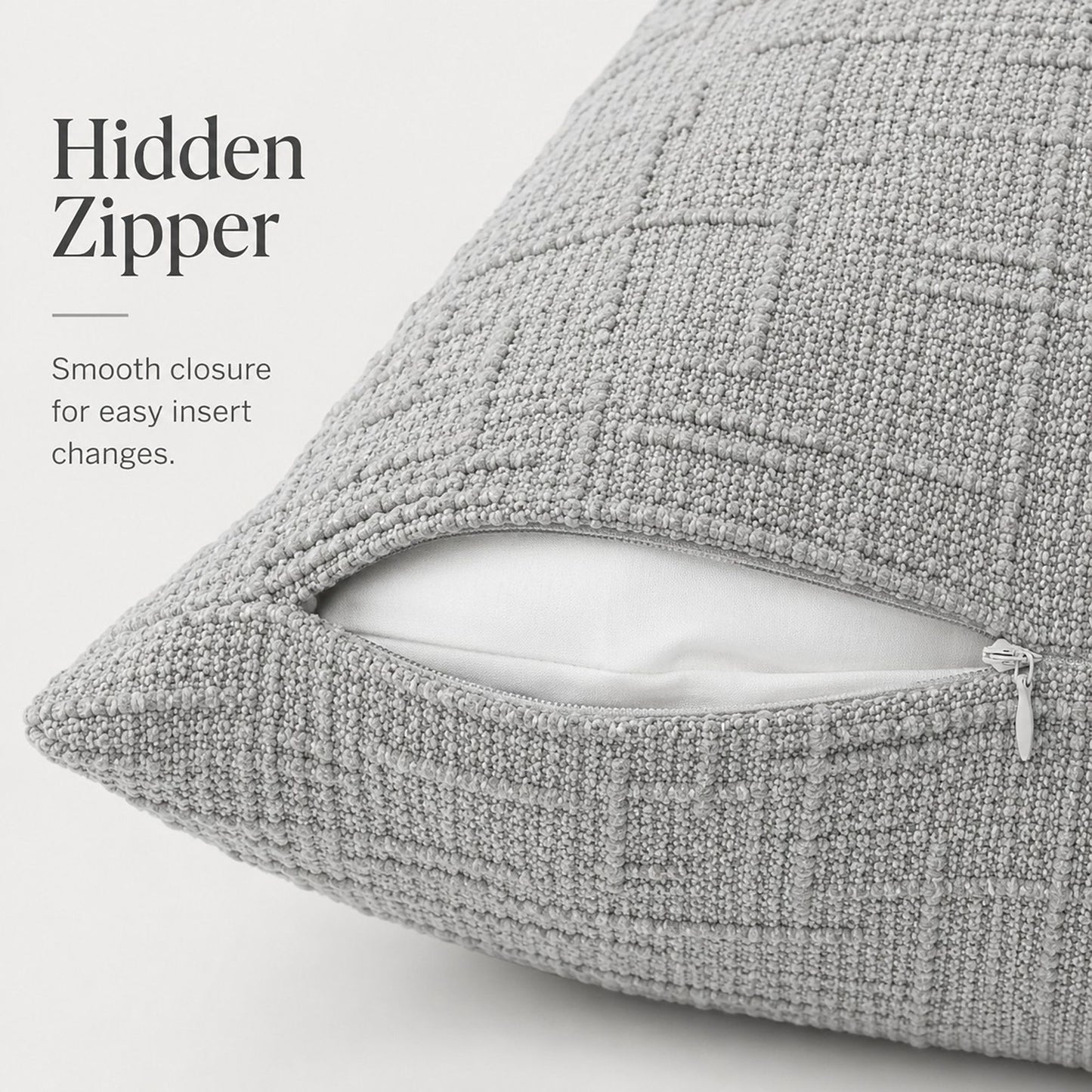 Textured Geometric Decorative Throw Pillow Cover Soft Accent Cushion Cover for Sofa Bed