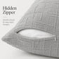 Textured Geometric Decorative Throw Pillow Cover Soft Accent Cushion Cover for Sofa Bed