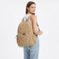 Lightweight Drawstring Backpack with Front Pocket Side Pockets and Adjustable Shoulder Straps