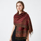 Paisley Pashmina Scarf with Fringe Trim 75*27.5 Inches