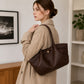 Large Capacity Pleated Shoulder Tote Bag
