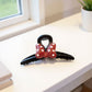 2pcs Bow Hair Claw Clip with Polka Dot Design and Strong Grip 6in