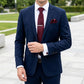 Men's Rose Floral Tie Gift Set with Matching Pocket Square Cufflinks and Silver Tie Clip