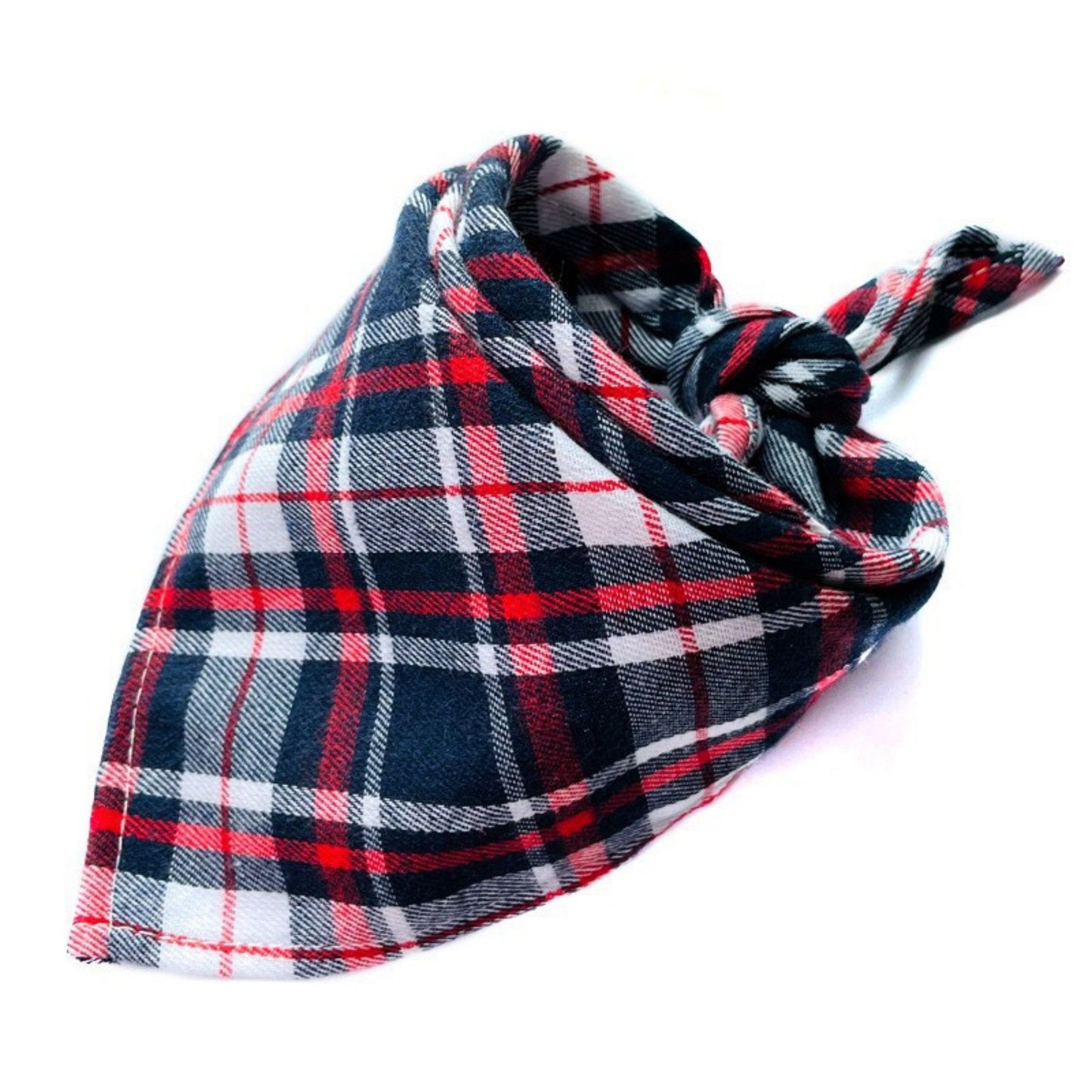 Plaid Pet Bandana Scarf Soft Tie-On Triangle Neck Accessory Classic Check Pattern