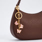 2pc Triple Butterfly Keychain Bag Charm with Lobster Clasp and Key Ring