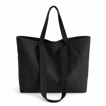 Large Canvas Tote Bag with Zip Closure Shoulder Straps for Work and Travel