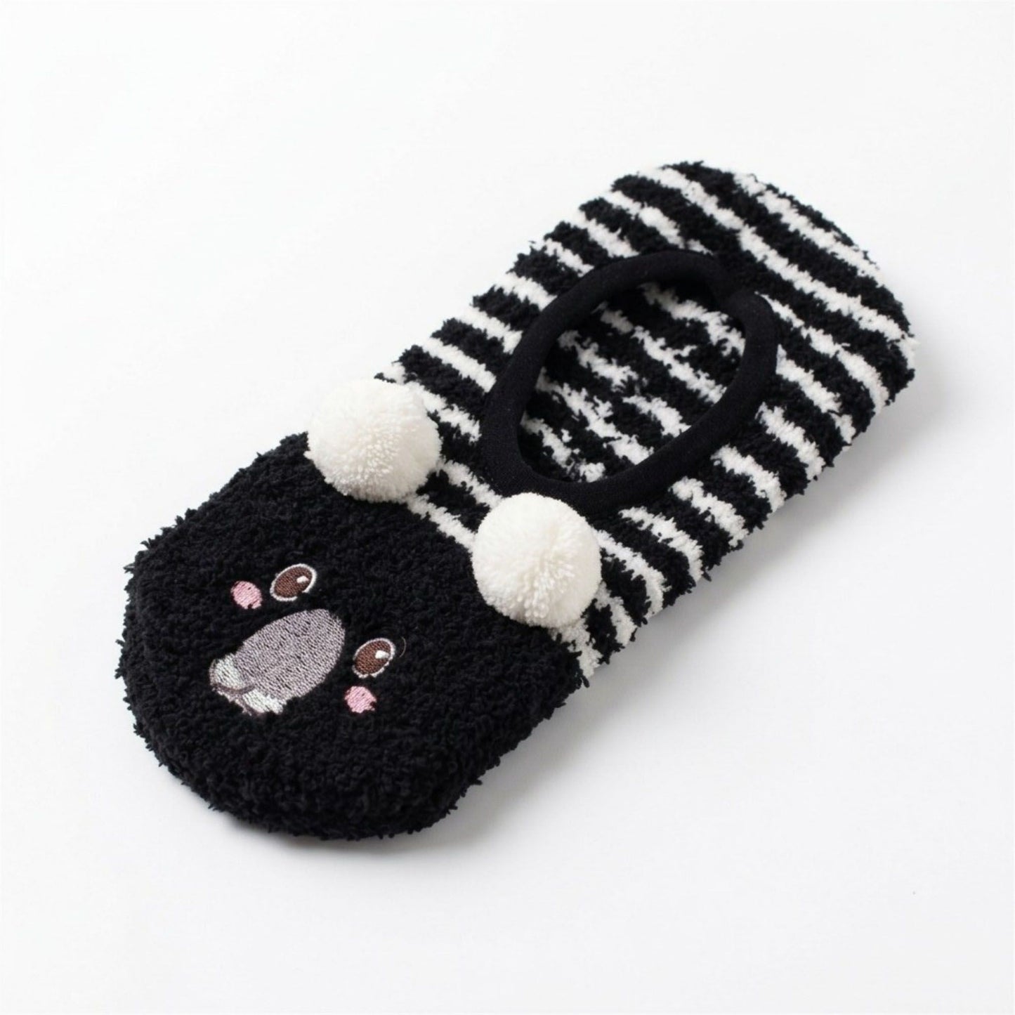 Fuzzy Bear Slipper Socks 2 Pair US 5-10.5