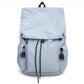 Canvas Flap Backpack with Drawstring Closure Side Pockets and Adjustable Shoulder Straps