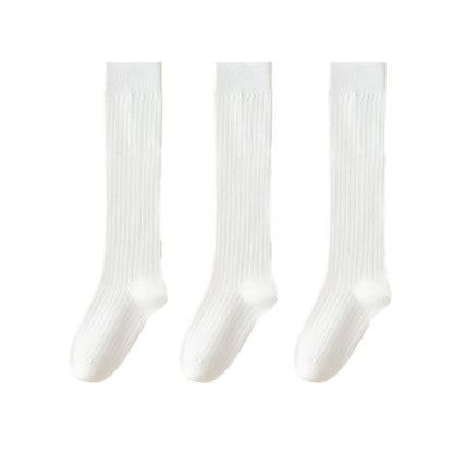 3-Pack Ribbed Knee High Compression Socks Seamless Toe Slim Fit Design
