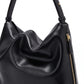 Slouchy Hobo Shoulder Bag with Adjustable Strap and Side Zipper Closure 10x8.5x2.7in
