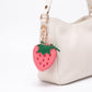 Strawberry Coin Purse Keychain with Zipper and Bag Charm Clip