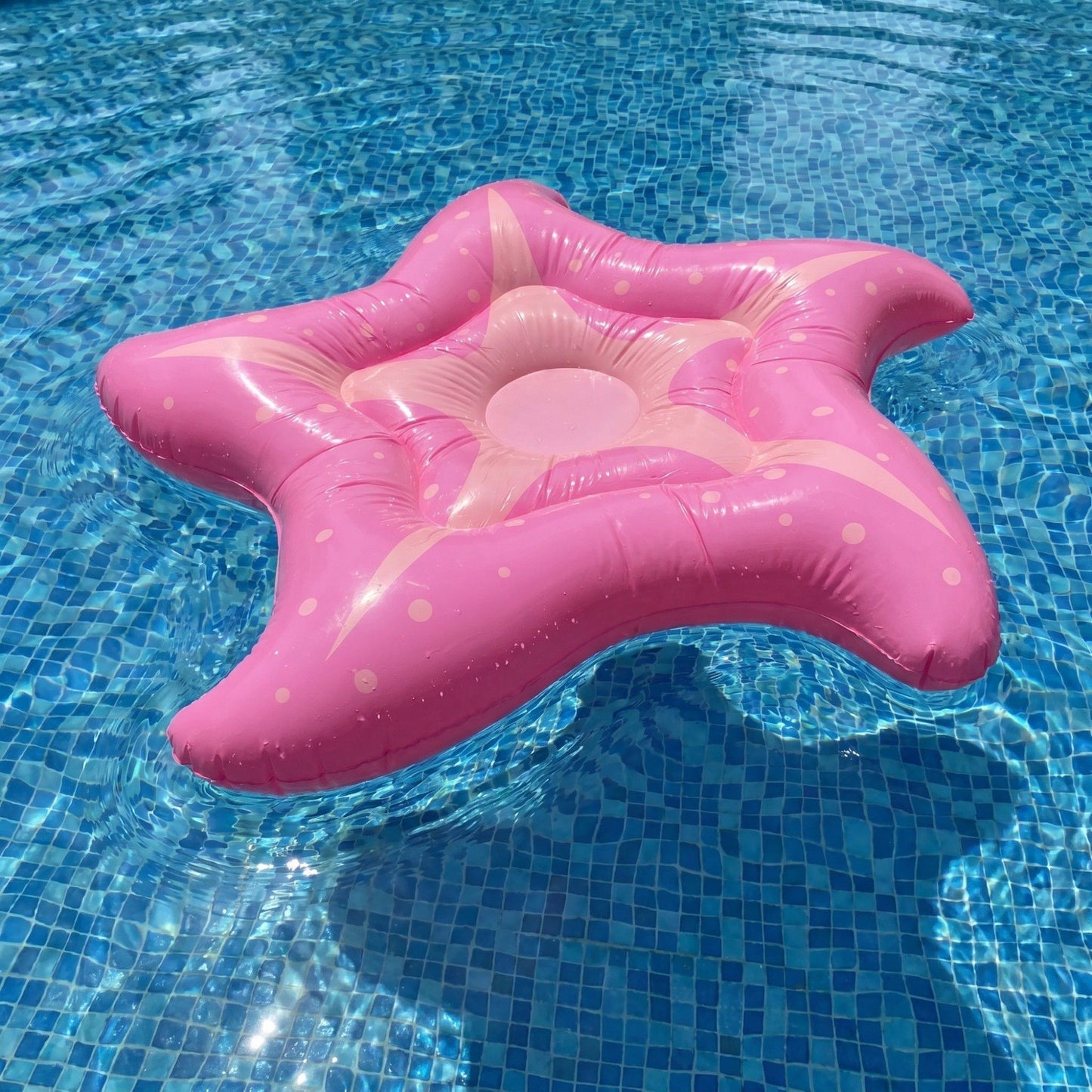 Inflatable Flower Pool Float with Lounger Seat and Wide Petal Shape
