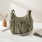 Crossbody Hobo Shoulder Bag with Adjustable Strap Zip Closure and Side Pockets