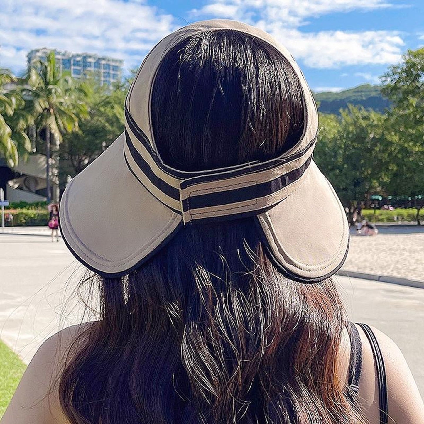 Women's Foldable Wide - Brim Sun Visor Hat