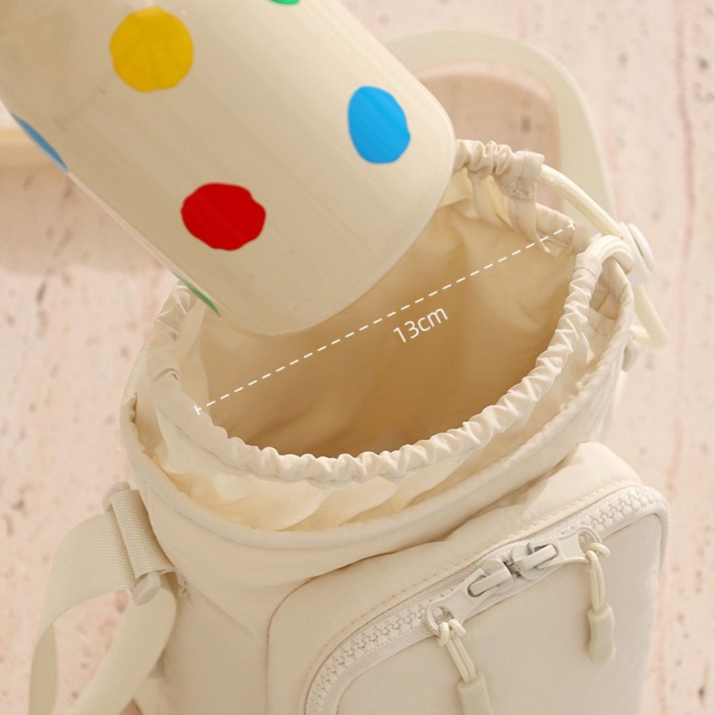 Water Bottle Carrier Bag with Phone Pocket Adjustable Crossbody Strap for Walking Travel