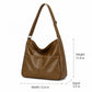 Soft Faux Leather Hobo Shoulder Bag with Front Pockets