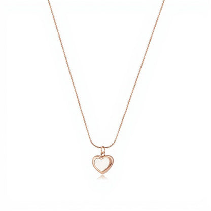 Open Heart Pendant Necklace Minimalist Outline Heart Chain Jewelry
