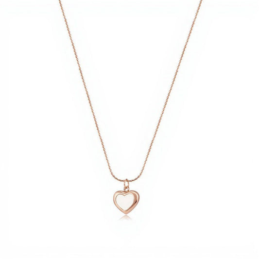 Open Heart Pendant Necklace Minimalist Outline Heart Chain Jewelry