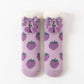 Fuzzy Strawberry Bow Crew Socks  US 5-10.5