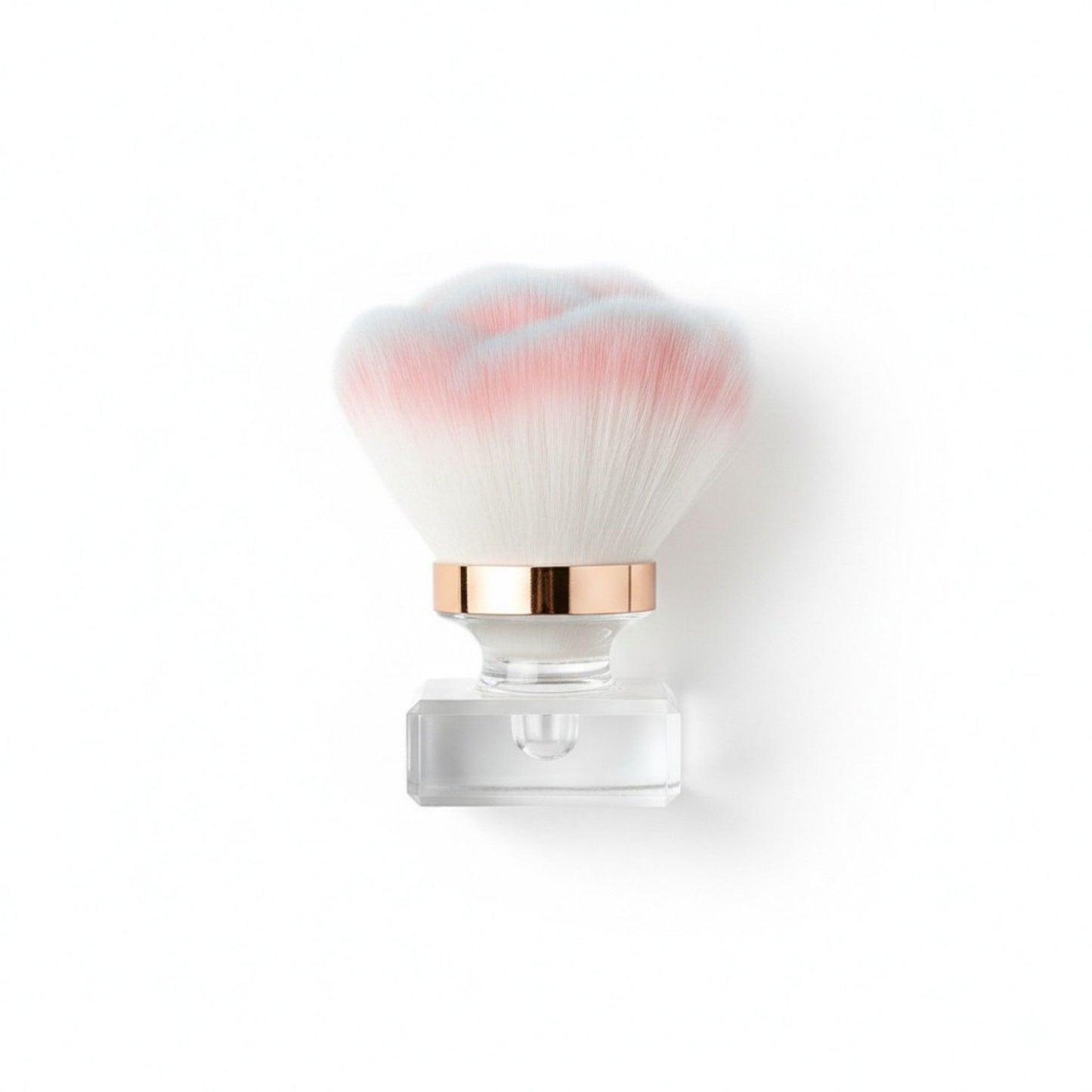Soft Synthetic Nail Dust Cleaning Brush with Crystal Base and Protective Stand