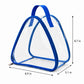 Clear Triangular Lunch Bag with Zipper Closure and Top Handle
