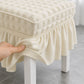 2 Pack Textured Stretch Dining Chair Covers with Ruffled Skirt