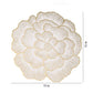 4 Pack Floral Round PVC Placemats Gold Trim Washable Heat Resistant Table Mats