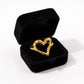 Open Heart Statement Ring with Sculpted Smooth Finish