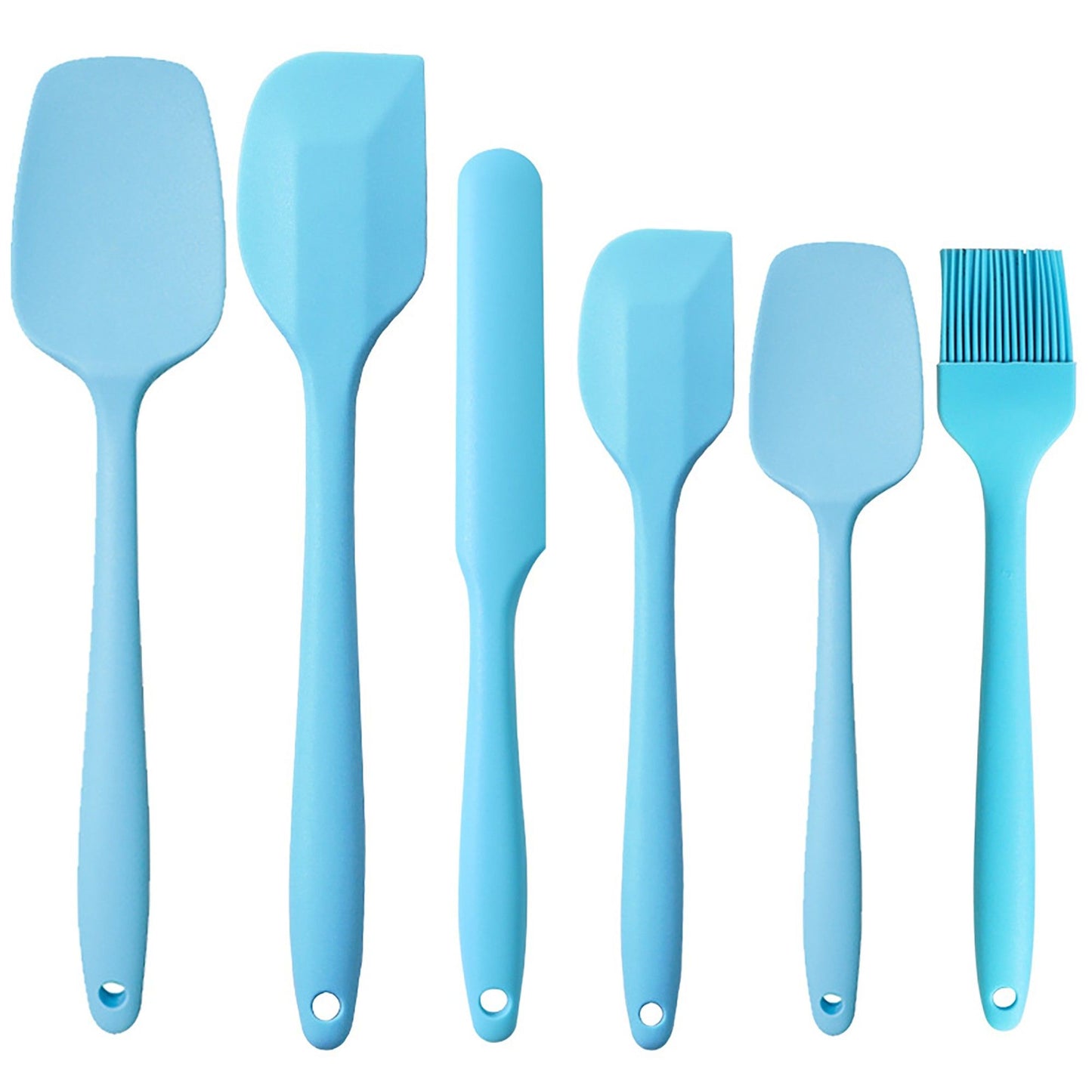 6-Piece Silicone Spatula Set with Handles, Flexible and Durable Kitchen Tools for Cooking and Baking