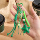 Multi-Element Bag Charm with Hanging Strap and Decorative Accents