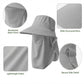 Wide Brim Sun Hat with Neck Flap Breathable Mesh Panel and Lightweight Outdoor Design