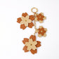 Cherry Blossom Bag Charm with Gold Tone Chain and Clip