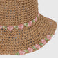 Women's Flower Embellishments Sun Hats Charming Crocheted Straw