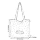 Polka Dot Tote Bag Shoulder Bag with Interior Zipper Pocket