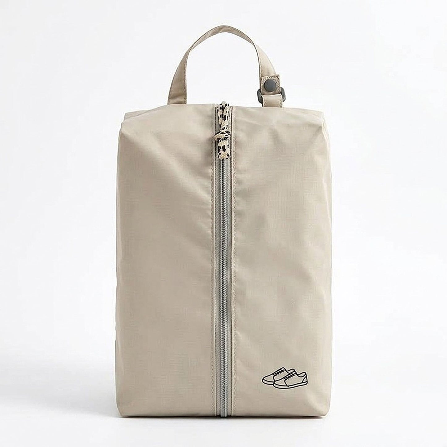 Travel Shoe Bag with Zipper Closure and Carry Handle