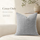 Textured Geometric Decorative Throw Pillow Cover Soft Accent Cushion Cover for Sofa Bed