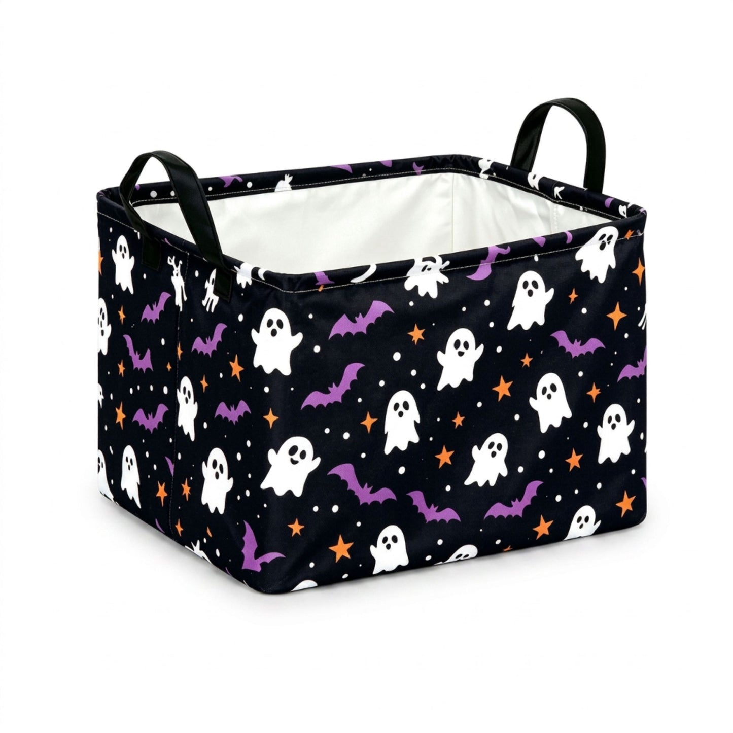Halloween Fabric Storage Basket Foldable Organizer Bin with Handles