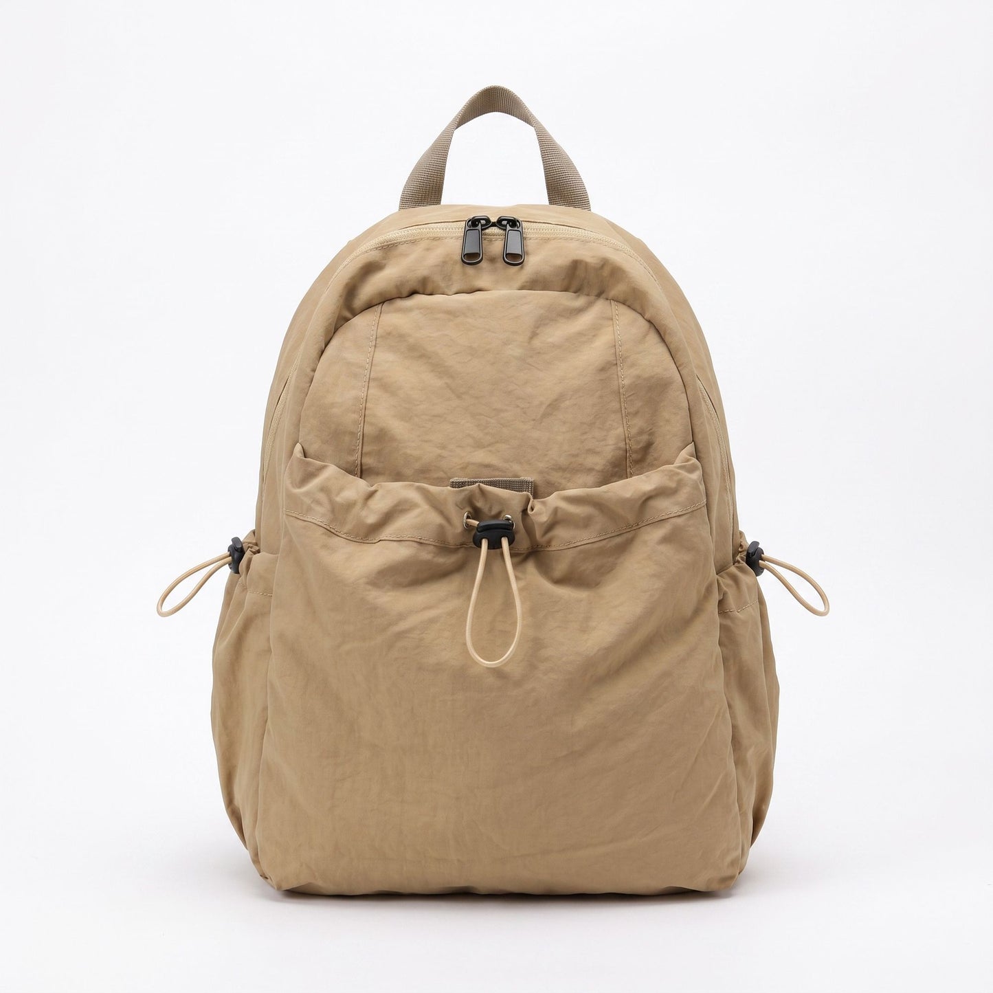 Lightweight Drawstring Backpack with Front Pocket Side Pockets and Adjustable Shoulder Straps