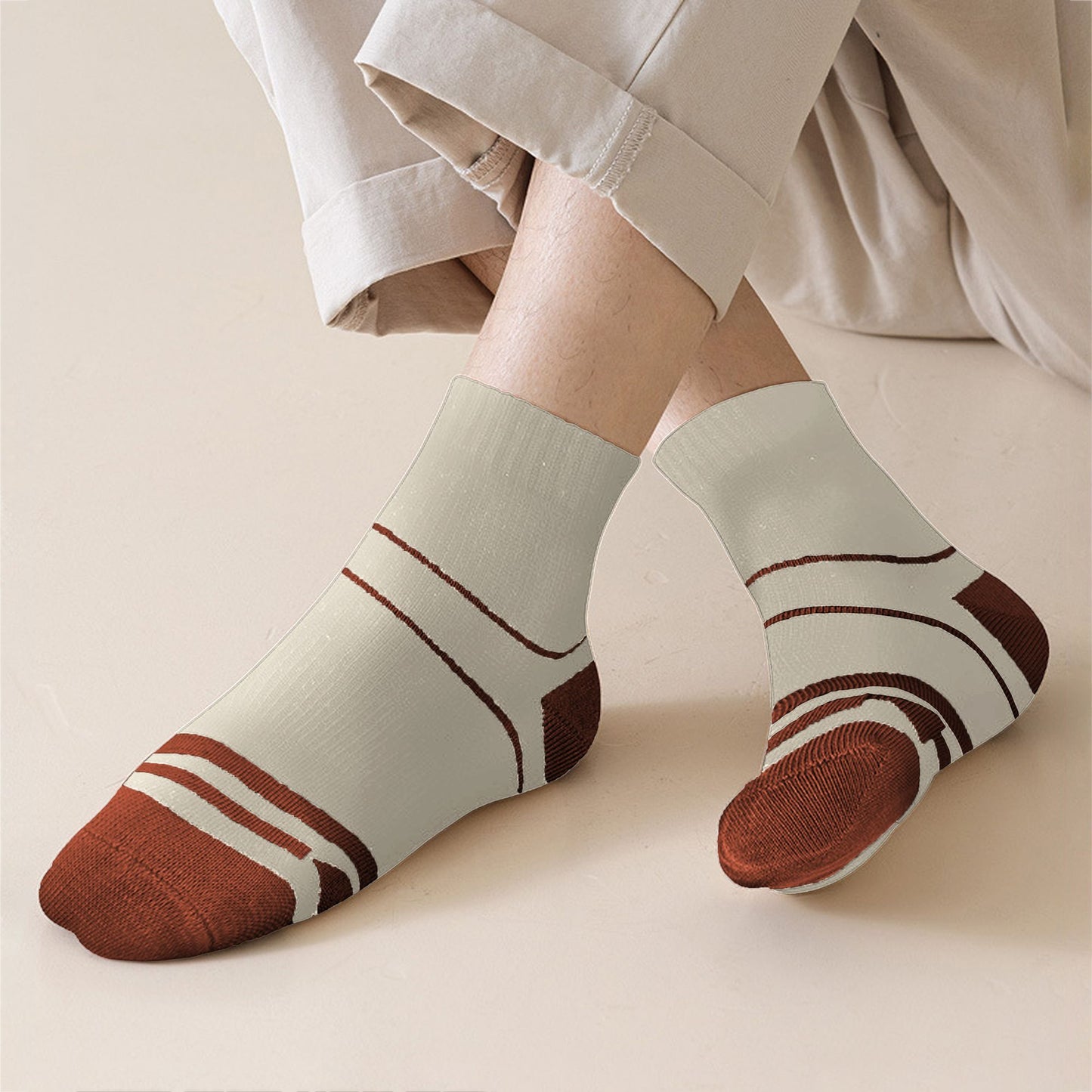Men's 6pk Striped Ankle Socks