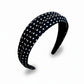 Polka Dot Padded Headband with Smooth Fabric Finish and Retro Style
