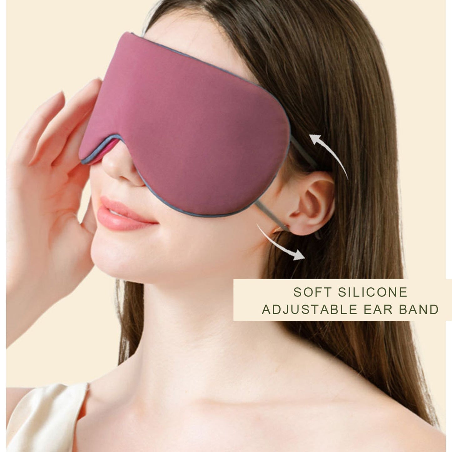Dual-Sided Cooling and Warm Sleep Eye Mask with Adjustable Strap and Light Blocking Design