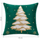 Christmas Tree Embroidered Decorative Throw Pillow Cover (Single Piece)