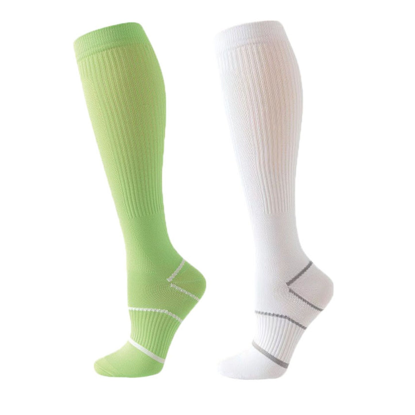 Knee High Compression Socks with Arch Support and Stretch Fit for Running and Recovery 2-Pack
