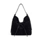 Adjustable Shoulder Bag Bow Detail Large Hobo Tote with Zipper Closure