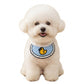 Pet Bib Collar Soft Adjustable Knit Bandana with Colorful Embroidered Design for Cats and Dogs