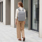 Modern Business Laptop Backpack - Sleek Commuter Daypack with Metallic Handle for Office, School, and Travel