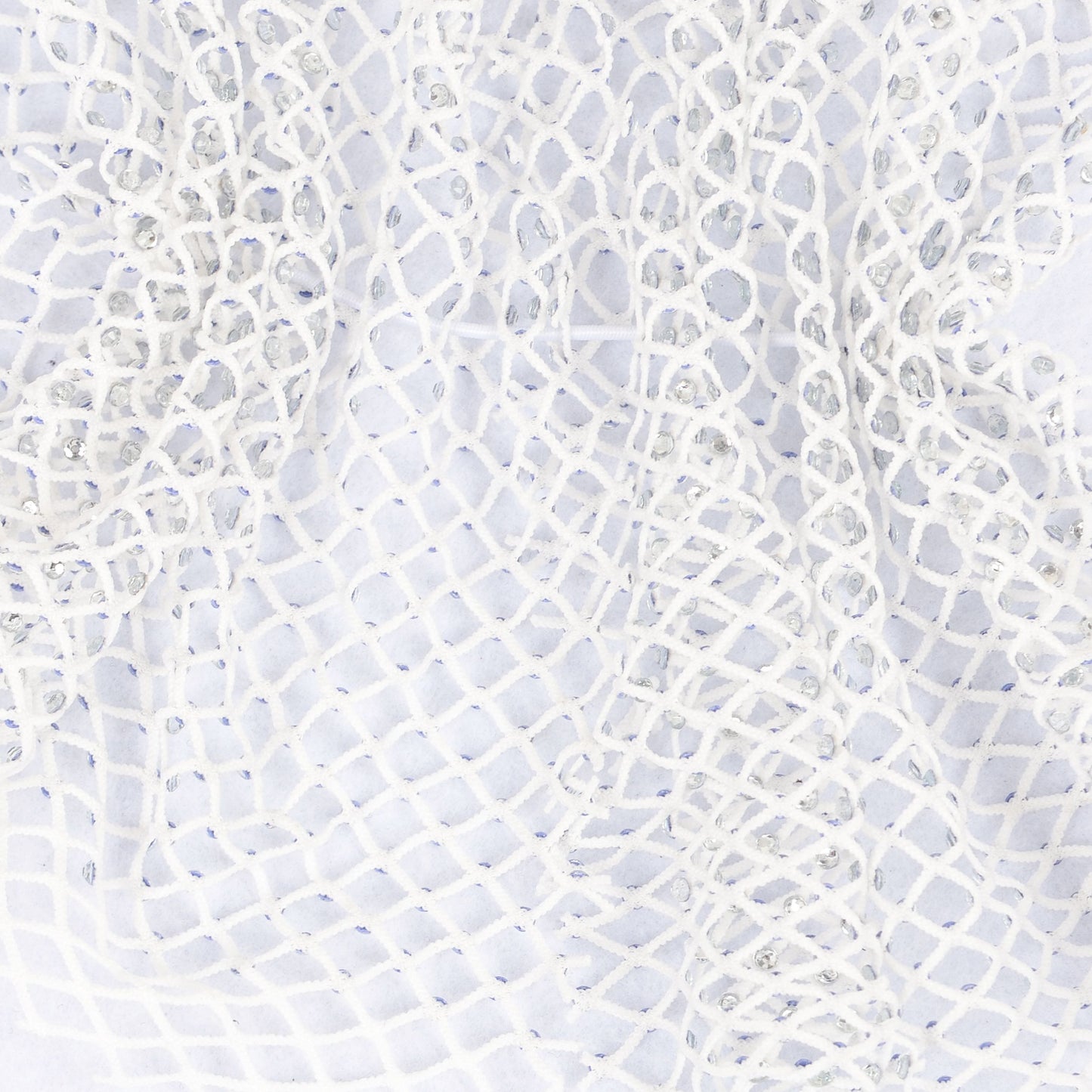 Rhinestone Mesh Head Wrap Sparkle Tie Back Hair Scarf