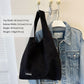 Corduroy Tote Bag - Large Soft Shoulder Bag for Daily, Shopping & Casual Use