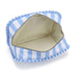 Ruffle Trim Travel Makeup Bag with Zipper Closure